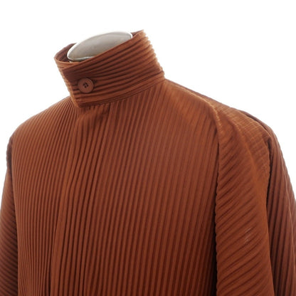【中古】オム プリッセ イッセイミヤケ HOMME PLISSE ISSEY MIYAKE 2026年秋冬 プリーツ ジャージー ブルゾン ブラウン【サイズ表記なし（L位）】【 状態ランクA 】【 メンズ 】