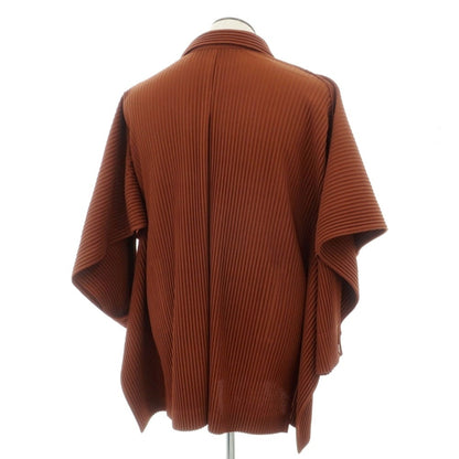 【中古】オム プリッセ イッセイミヤケ HOMME PLISSE ISSEY MIYAKE 2026年秋冬 プリーツ ジャージー ブルゾン ブラウン【サイズ表記なし（L位）】【 状態ランクA 】【 メンズ 】