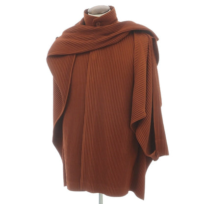 【中古】オム プリッセ イッセイミヤケ HOMME PLISSE ISSEY MIYAKE 2026年秋冬 プリーツ ジャージー ブルゾン ブラウン【サイズ表記なし（L位）】【 状態ランクA 】【 メンズ 】