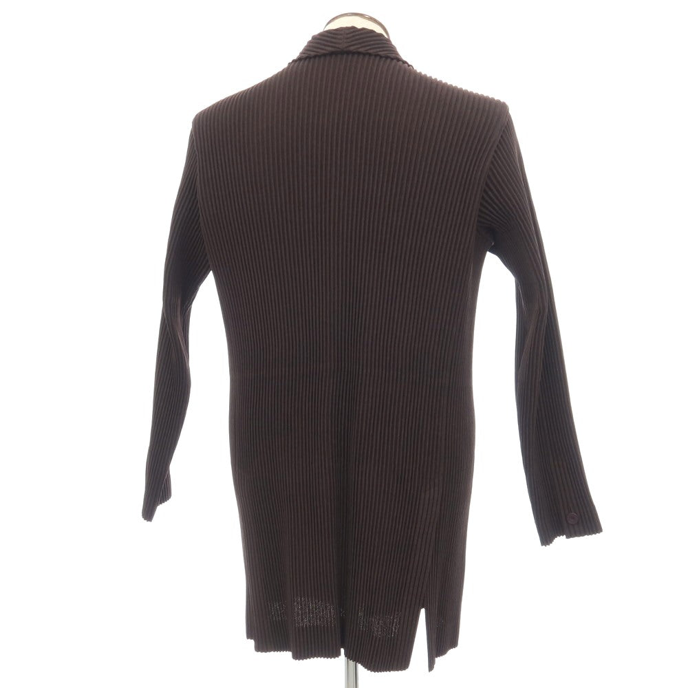 【中古】オム プリッセ イッセイミヤケ HOMME PLISSE ISSEY MIYAKE 2026年春夏 プリーツ ダブル4B ジャケット ダークブラウン【サイズ表記なし（L位）】【 状態ランクA 】【 メンズ 】