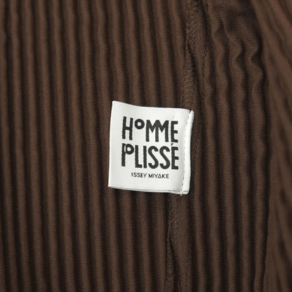 【中古】オム プリッセ イッセイミヤケ HOMME PLISSE ISSEY MIYAKE 2026年春夏 プリーツ ダブル4B ジャケット ダークブラウン【サイズ表記なし（L位）】【 状態ランクA 】【 メンズ 】