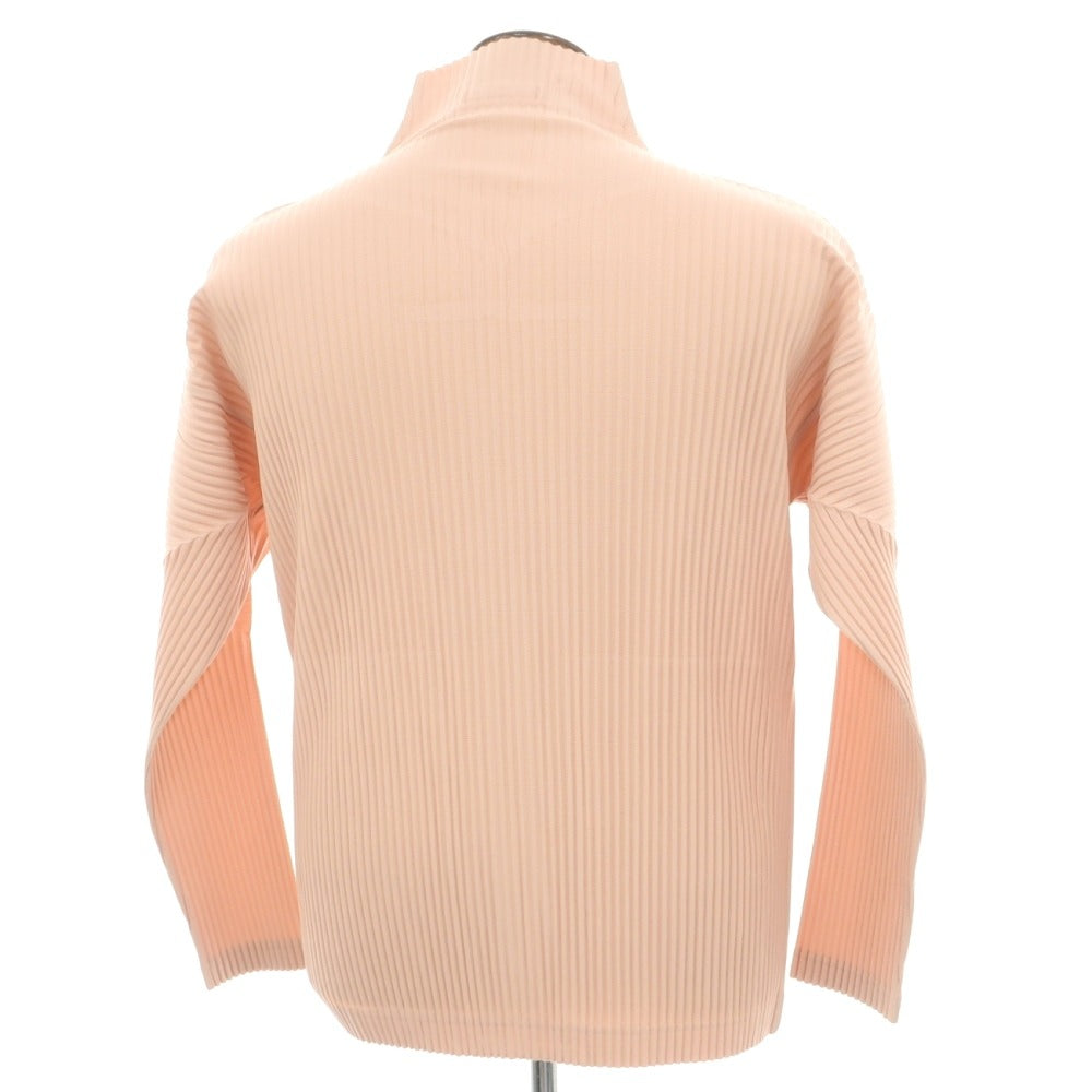 【中古】オム プリッセ イッセイミヤケ HOMME PLISSE ISSEY MIYAKE 2026年春夏 プリーツジャージー ダブルジップカットソー ライトサーモンピンク【サイズ表記なし（L位）】【 状態ランクB 】【 メンズ 】