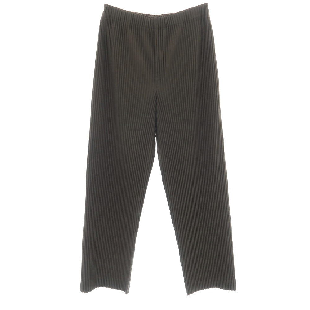 【中古】オム プリッセ イッセイミヤケ HOMME PLISSE ISSEY MIYAKE 2026年秋冬 プリーツ イージーパンツ ダークオリーブ【サイズ表記なし（L位）】【 状態ランクA 】【 メンズ 】