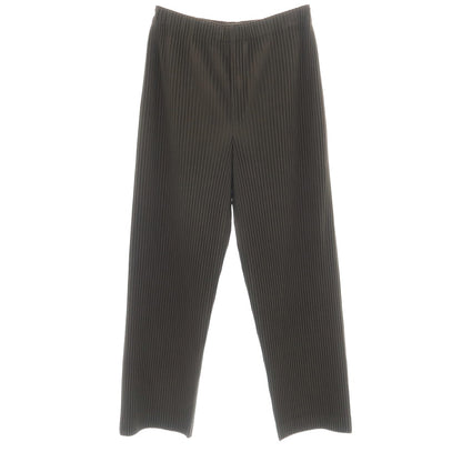 【中古】オム プリッセ イッセイミヤケ HOMME PLISSE ISSEY MIYAKE 2026年秋冬 プリーツ イージーパンツ ダークオリーブ【サイズ表記なし（L位）】【 状態ランクA 】【 メンズ 】