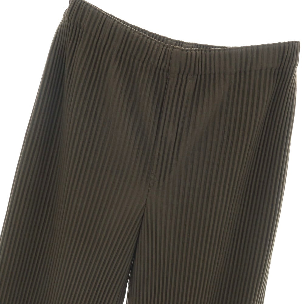 【中古】オム プリッセ イッセイミヤケ HOMME PLISSE ISSEY MIYAKE 2026年秋冬 プリーツ イージーパンツ ダークオリーブ【サイズ表記なし（L位）】【 状態ランクA 】【 メンズ 】