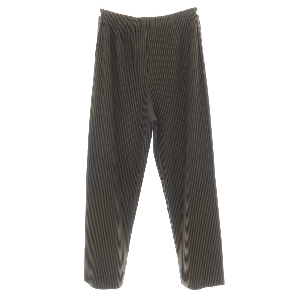 【中古】オム プリッセ イッセイミヤケ HOMME PLISSE ISSEY MIYAKE 2026年秋冬 プリーツ イージーパンツ ダークオリーブ【サイズ表記なし（L位）】【 状態ランクA 】【 メンズ 】
