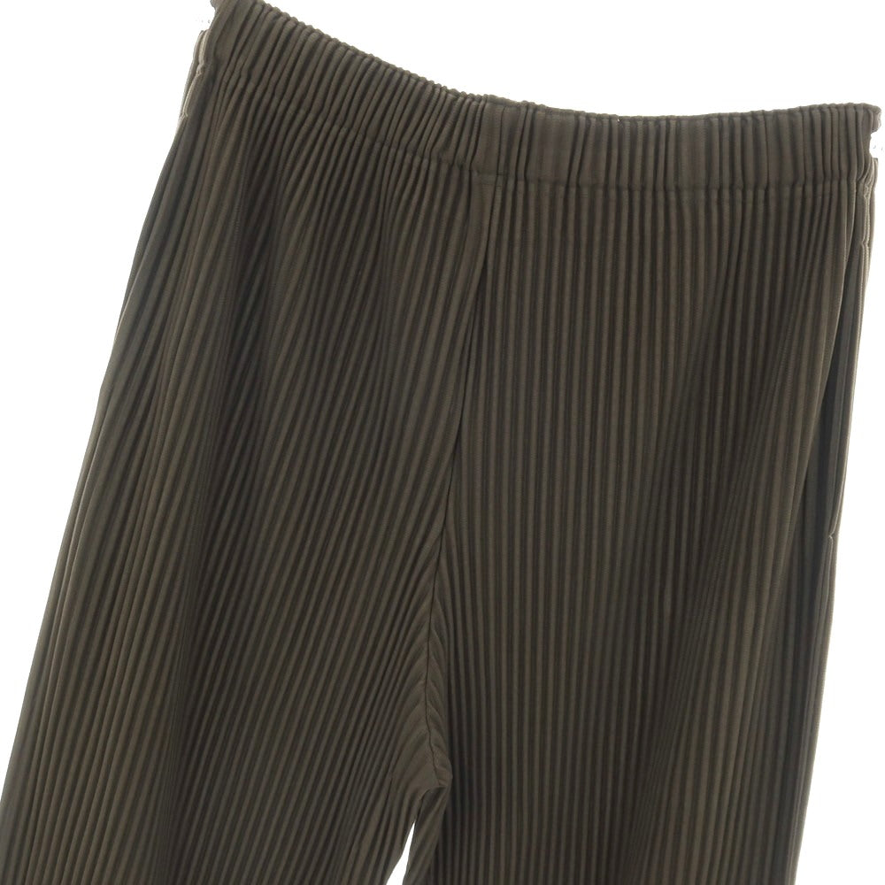 【中古】オム プリッセ イッセイミヤケ HOMME PLISSE ISSEY MIYAKE 2026年秋冬 プリーツ イージーパンツ ダークオリーブ【サイズ表記なし（L位）】【 状態ランクA 】【 メンズ 】