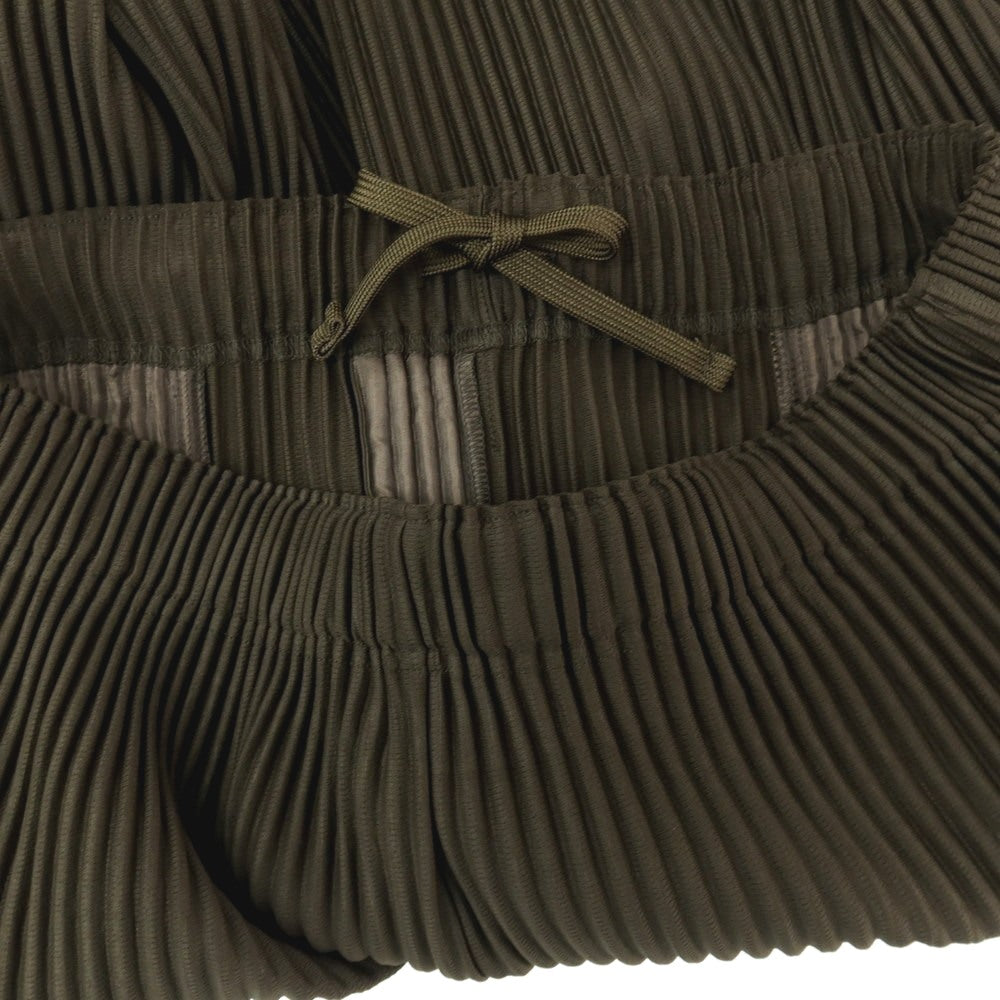 【中古】オム プリッセ イッセイミヤケ HOMME PLISSE ISSEY MIYAKE 2026年秋冬 プリーツ イージーパンツ ダークオリーブ【サイズ表記なし（L位）】【 状態ランクA 】【 メンズ 】