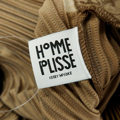 【中古】オム プリッセ イッセイミヤケ HOMME PLISSE ISSEY MIYAKE 2026年秋冬 プリーツ イージーパンツ ブラウンxブラック【サイズ表記なし（L位）】【 状態ランクA 】【 メンズ 】