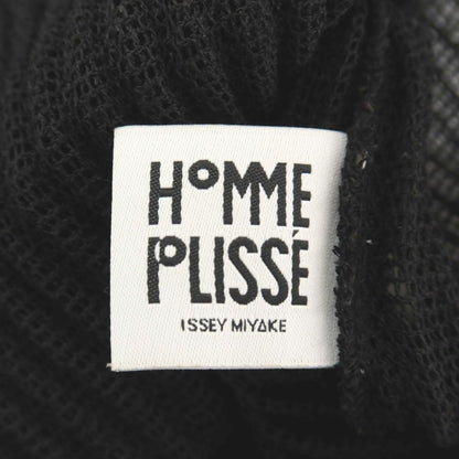【中古】オム プリッセ イッセイミヤケ HOMME PLISSE ISSEY MIYAKE 2026年秋冬 メッシュ プリーツ オープンカラー カジュアルシャツ ブラック【サイズ表記なし（L位）】【 状態ランクA 】【 メンズ 】