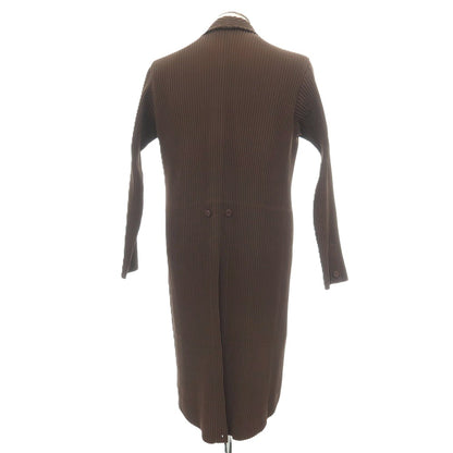 【中古】オム プリッセ イッセイミヤケ HOMME PLISSE ISSEY MIYAKE 2026年春夏 プリーツ 2B ロングジャケット ブラウン【サイズ表記なし（L位）】【 状態ランクA 】【 メンズ 】