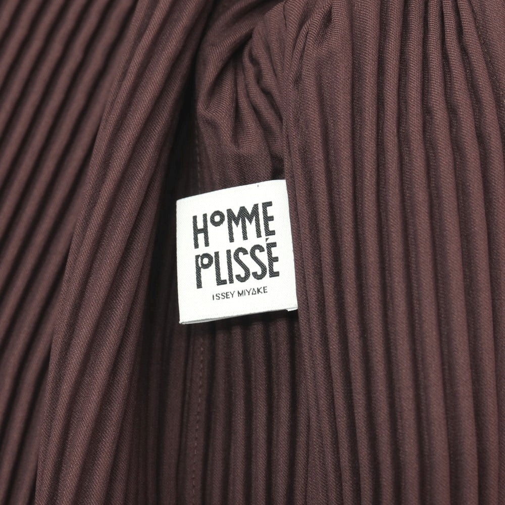 【中古】オム プリッセ イッセイミヤケ HOMME PLISSE ISSEY MIYAKE 2026年春夏 プリーツ 2B ロングジャケット ブラウン【サイズ表記なし（L位）】【 状態ランクA 】【 メンズ 】