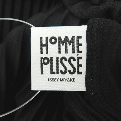 【中古】オム プリッセ イッセイミヤケ HOMME PLISSE ISSEY MIYAKE 2026年春夏 プリーツ 半袖 プルオーバー パーカー ブラック【サイズ表記なし（L位）】【 状態ランクA 】【 メンズ 】