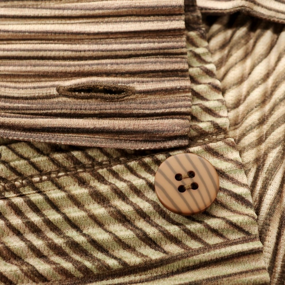 【中古】オム プリッセ イッセイミヤケ HOMME PLISSE ISSEY MIYAKE ポリエステル系 プリーツ加工 変形カットソー ブラウン系【サイズ表記なし（L位）】【 状態ランクA 】【 メンズ 】