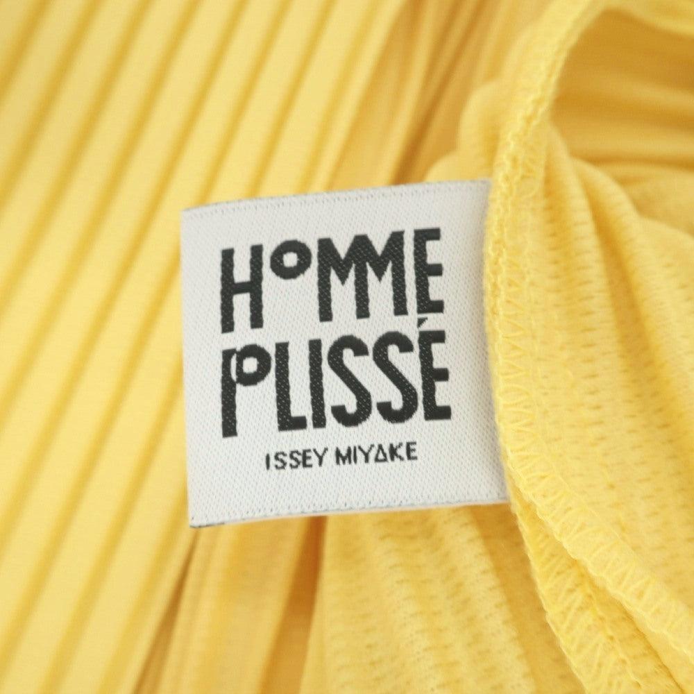 【中古】オム プリッセ イッセイミヤケ HOMME PLISSE ISSEY MIYAKE 2026年春夏 プリーツ フーデッドブルゾン イエロー【サイズ表記なし（L位）】【 状態ランクA 】【 メンズ 】