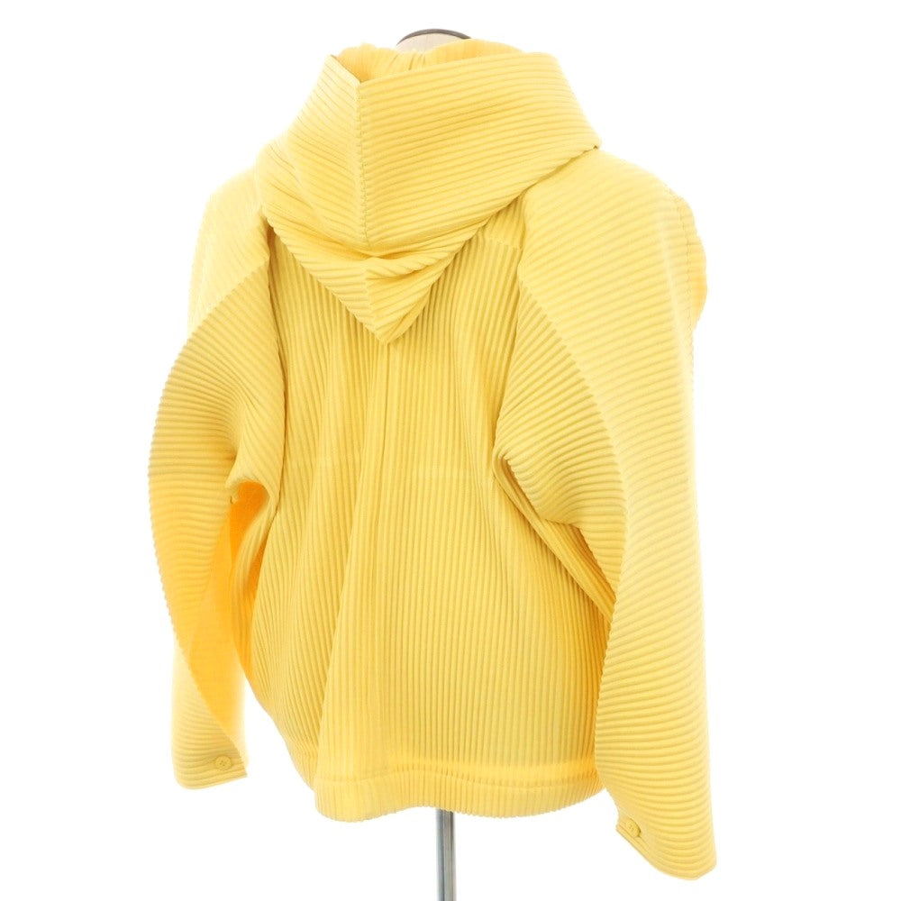 【中古】オム プリッセ イッセイミヤケ HOMME PLISSE ISSEY MIYAKE 2026年春夏 プリーツ フーデッドブルゾン イエロー【サイズ表記なし（L位）】【 状態ランクA 】【 メンズ 】