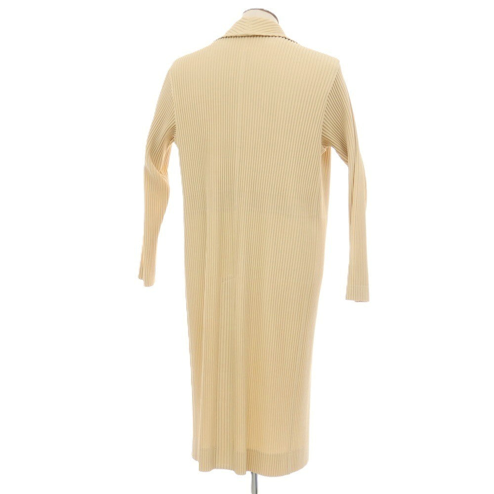 【中古】オム プリッセ イッセイミヤケ HOMME PLISSE ISSEY MIYAKE 2025年秋冬 プリーツ チェスターフィールドコート ベージュ【サイズ表記なし（L位）】【 状態ランクA 】【 メンズ 】