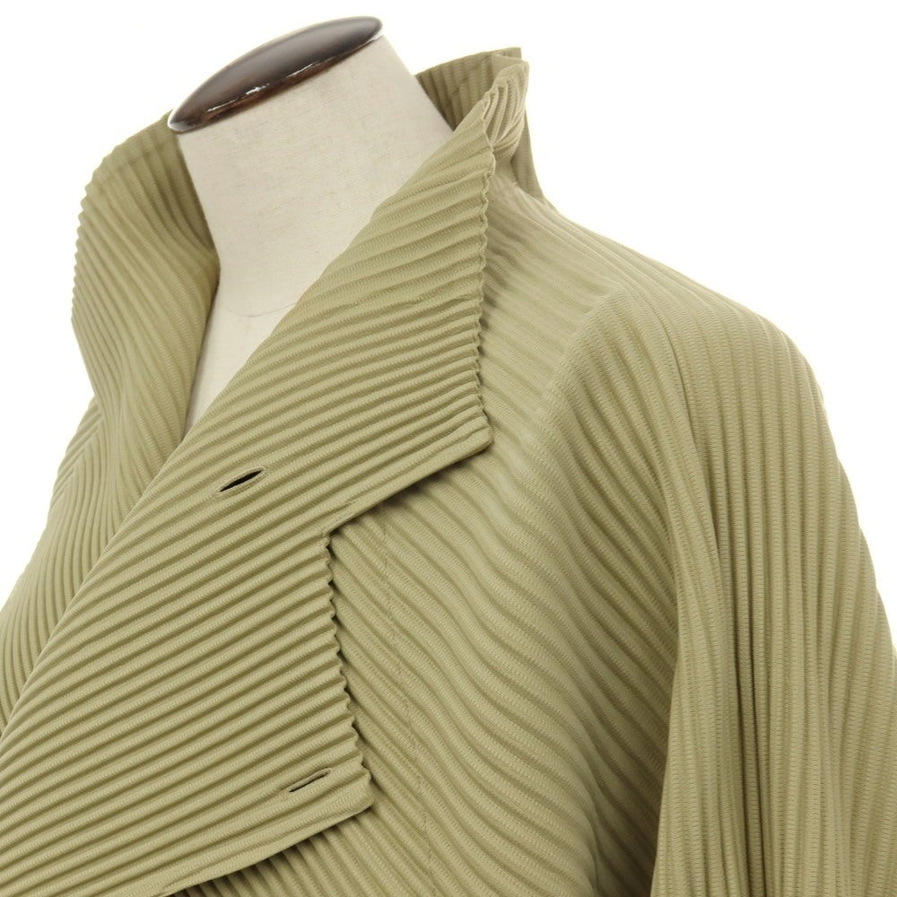 【中古】オム プリッセ イッセイミヤケ HOMME PLISSE ISSEY MIYAKE 2026年春夏 プリーツ コート セージグリーン【サイズ表記なし（L位）】【 状態ランクA 】【 メンズ 】