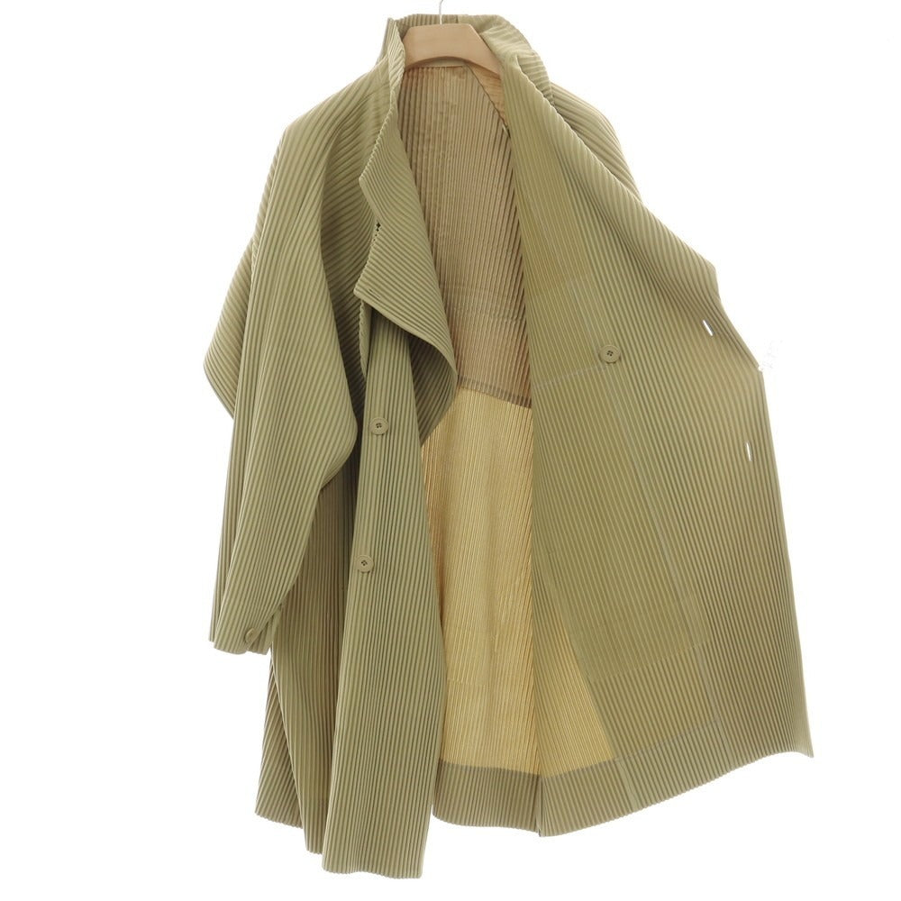 【中古】オム プリッセ イッセイミヤケ HOMME PLISSE ISSEY MIYAKE 2026年春夏 プリーツ コート セージグリーン【サイズ表記なし（L位）】【 状態ランクA 】【 メンズ 】