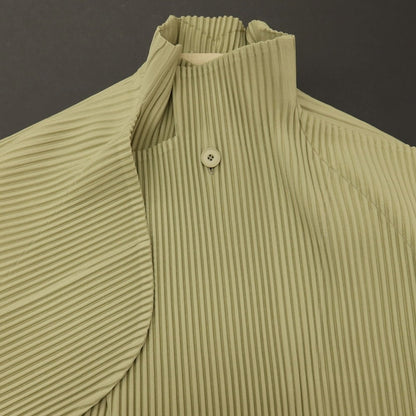 【中古】オム プリッセ イッセイミヤケ HOMME PLISSE ISSEY MIYAKE 2026年春夏 プリーツ コート セージグリーン【サイズ表記なし（L位）】【 状態ランクA 】【 メンズ 】