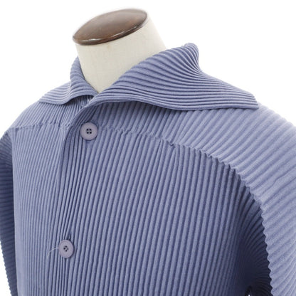 【中古】オム プリッセ イッセイミヤケ HOMME PLISSE ISSEY MIYAKE 2026年春夏 プリーツ ブルゾン スモークブルー系【サイズ表記なし（L位）】【 状態ランクA 】【 メンズ 】