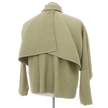 【中古】オム プリッセ イッセイミヤケ HOMME PLISSE ISSEY MIYAKE 2026年春夏 プリーツ ブルゾン ライトオリーブ系【サイズ表記なし（L位）】【 状態ランクA 】【 メンズ 】