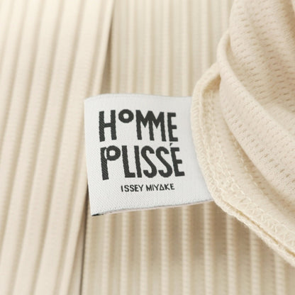 【中古】オム プリッセ イッセイミヤケ HOMME PLISSE ISSEY MIYAKE 2026年春夏 プリーツ フーデッドブルゾン ライトベージュ【サイズ表記なし（L位）】【 状態ランクB 】【 メンズ 】