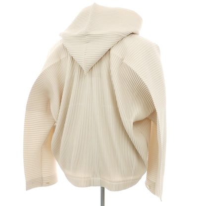 【中古】オム プリッセ イッセイミヤケ HOMME PLISSE ISSEY MIYAKE 2026年春夏 プリーツ フーデッドブルゾン ライトベージュ【サイズ表記なし（L位）】【 状態ランクB 】【 メンズ 】