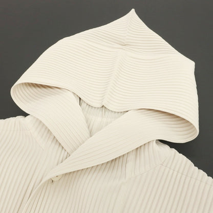 【中古】オム プリッセ イッセイミヤケ HOMME PLISSE ISSEY MIYAKE 2026年春夏 プリーツ フーデッドブルゾン ライトベージュ【サイズ表記なし（L位）】【 状態ランクB 】【 メンズ 】
