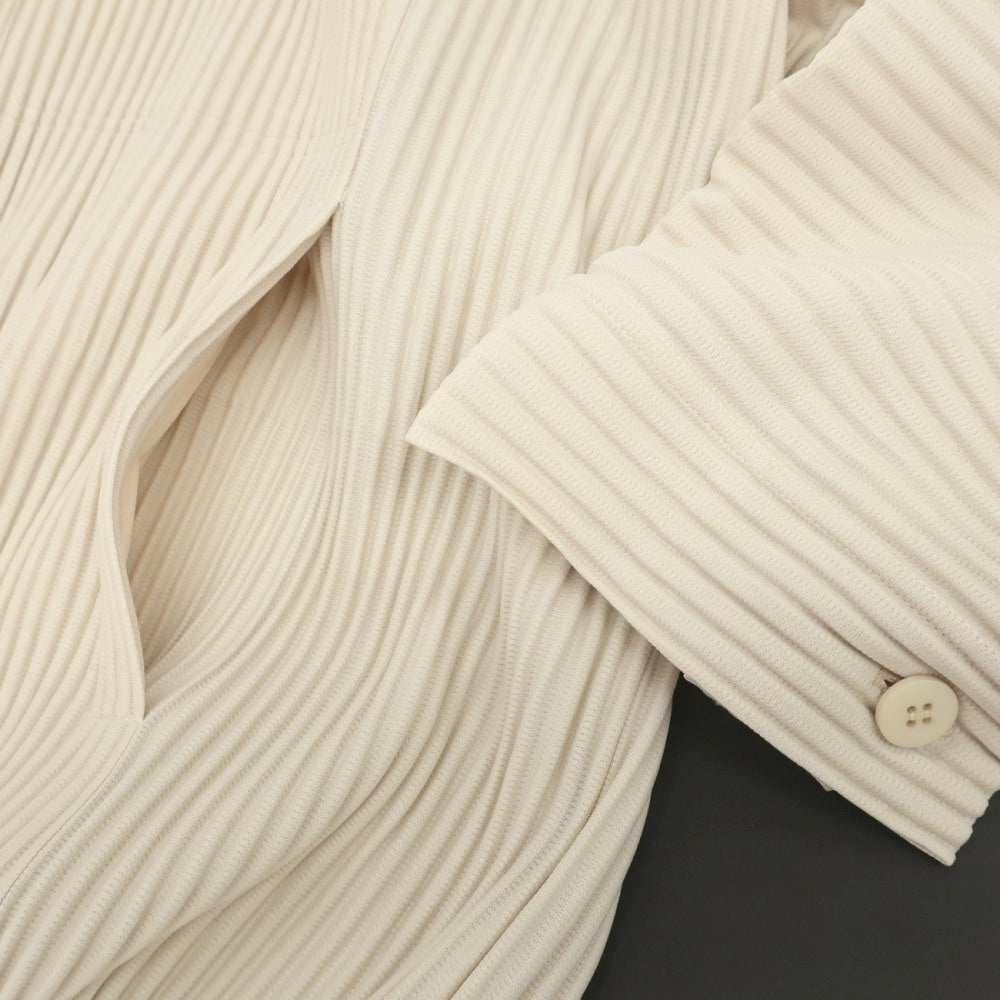 【中古】オム プリッセ イッセイミヤケ HOMME PLISSE ISSEY MIYAKE 2026年春夏 プリーツ フーデッドブルゾン ライトベージュ【サイズ表記なし（L位）】【 状態ランクB 】【 メンズ 】