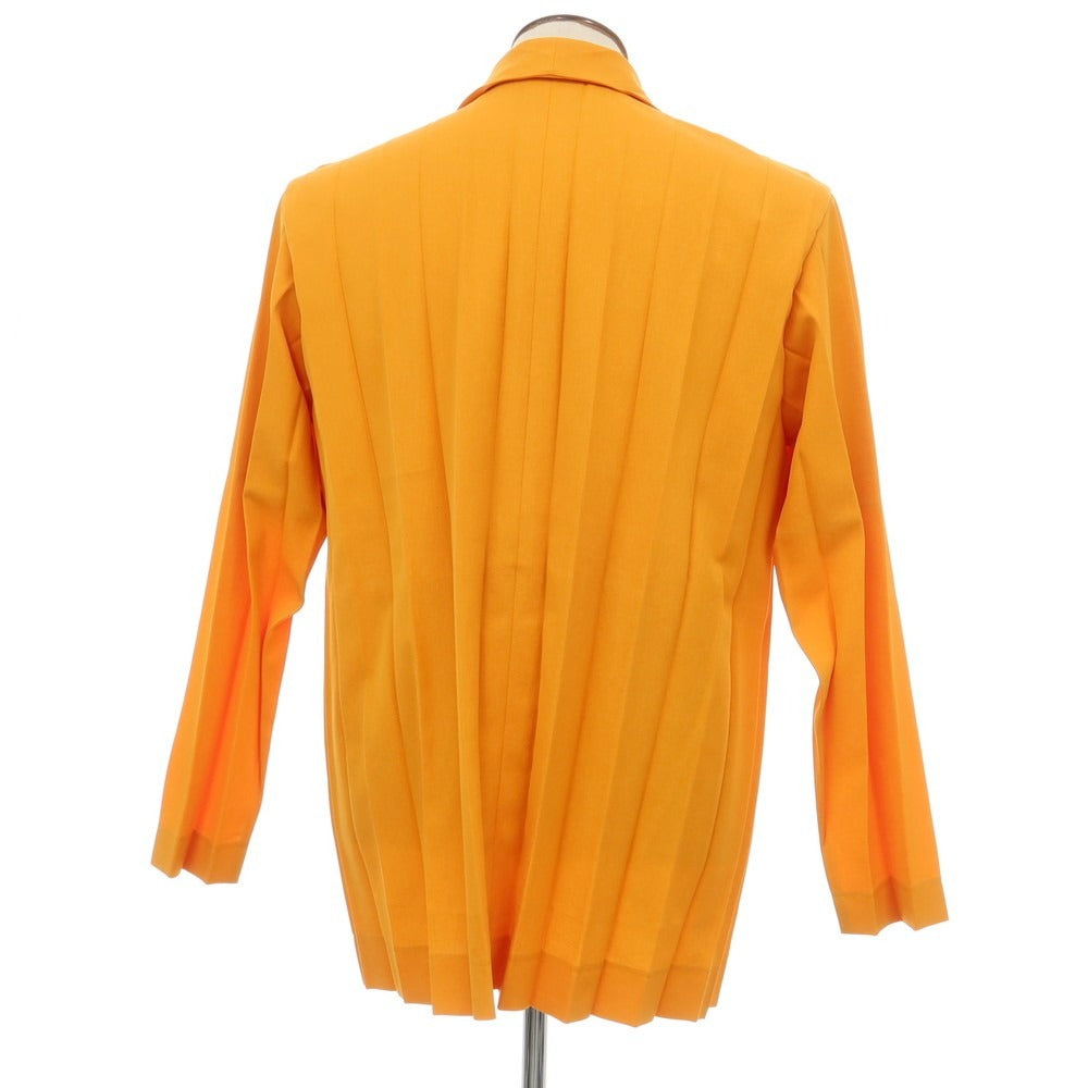 【中古】オム プリッセ イッセイミヤケ HOMME PLISSE ISSEY MIYAKE 2026年春夏 アコーディオンプリーツ加工 2B カジュアルジャケット オレンジ【サイズ表記なし（L位）】【 状態ランクA 】【 メンズ 】