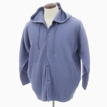 【中古】オム プリッセ イッセイミヤケ HOMME PLISSE ISSEY MIYAKE 2026年春夏 プリーツ フーデッドブルゾン スマルトブルー【サイズ表記なし（L位）】【 状態ランクB 】【 メンズ 】
