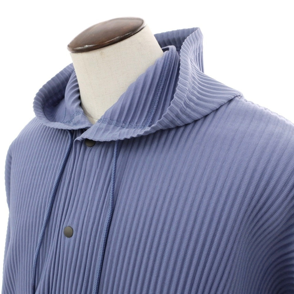 【中古】オム プリッセ イッセイミヤケ HOMME PLISSE ISSEY MIYAKE 2026年春夏 プリーツ フーデッドブルゾン スマルトブルー【サイズ表記なし（L位）】【 状態ランクB 】【 メンズ 】