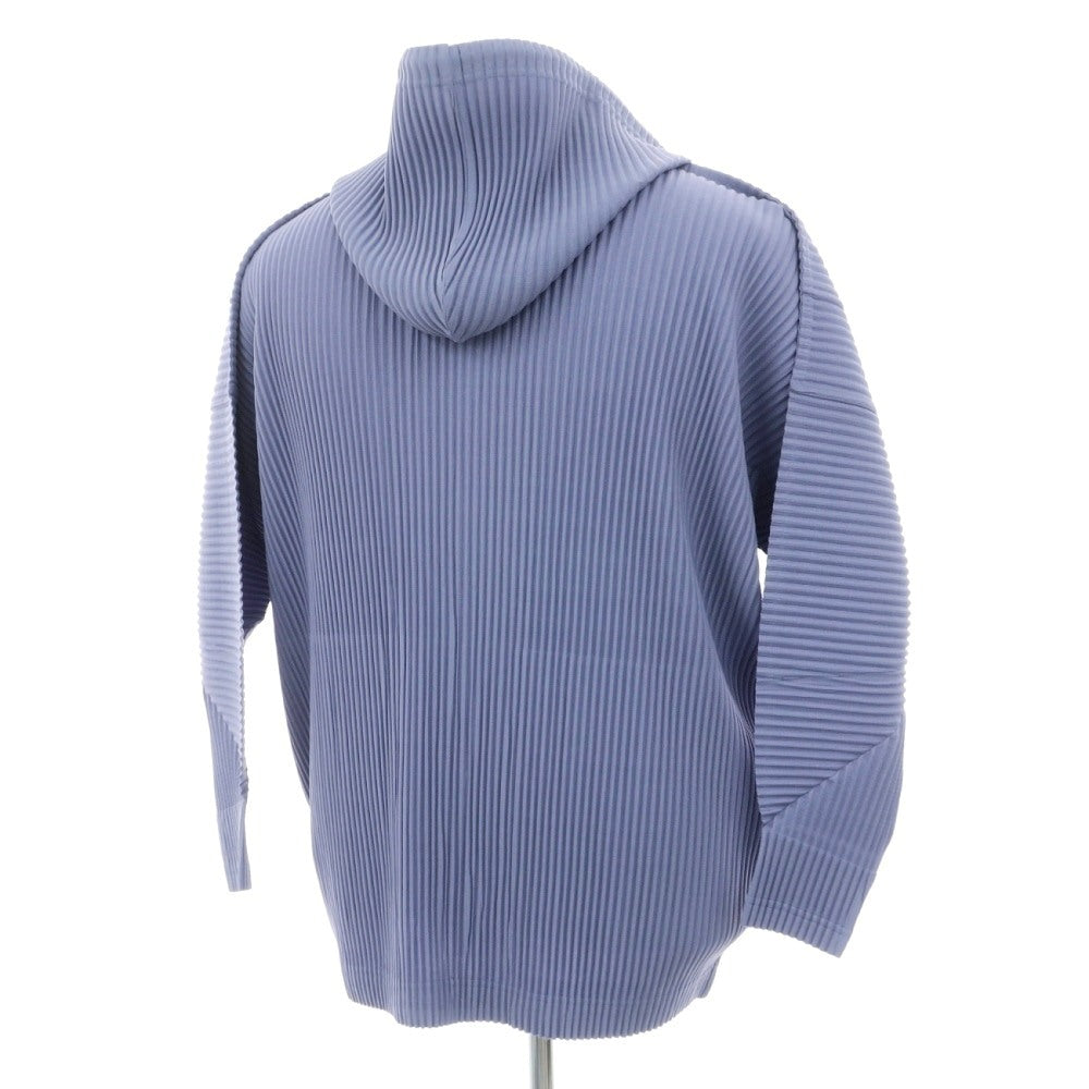 【中古】オム プリッセ イッセイミヤケ HOMME PLISSE ISSEY MIYAKE 2026年春夏 プリーツ フーデッドブルゾン スマルトブルー【サイズ表記なし（L位）】【 状態ランクB 】【 メンズ 】