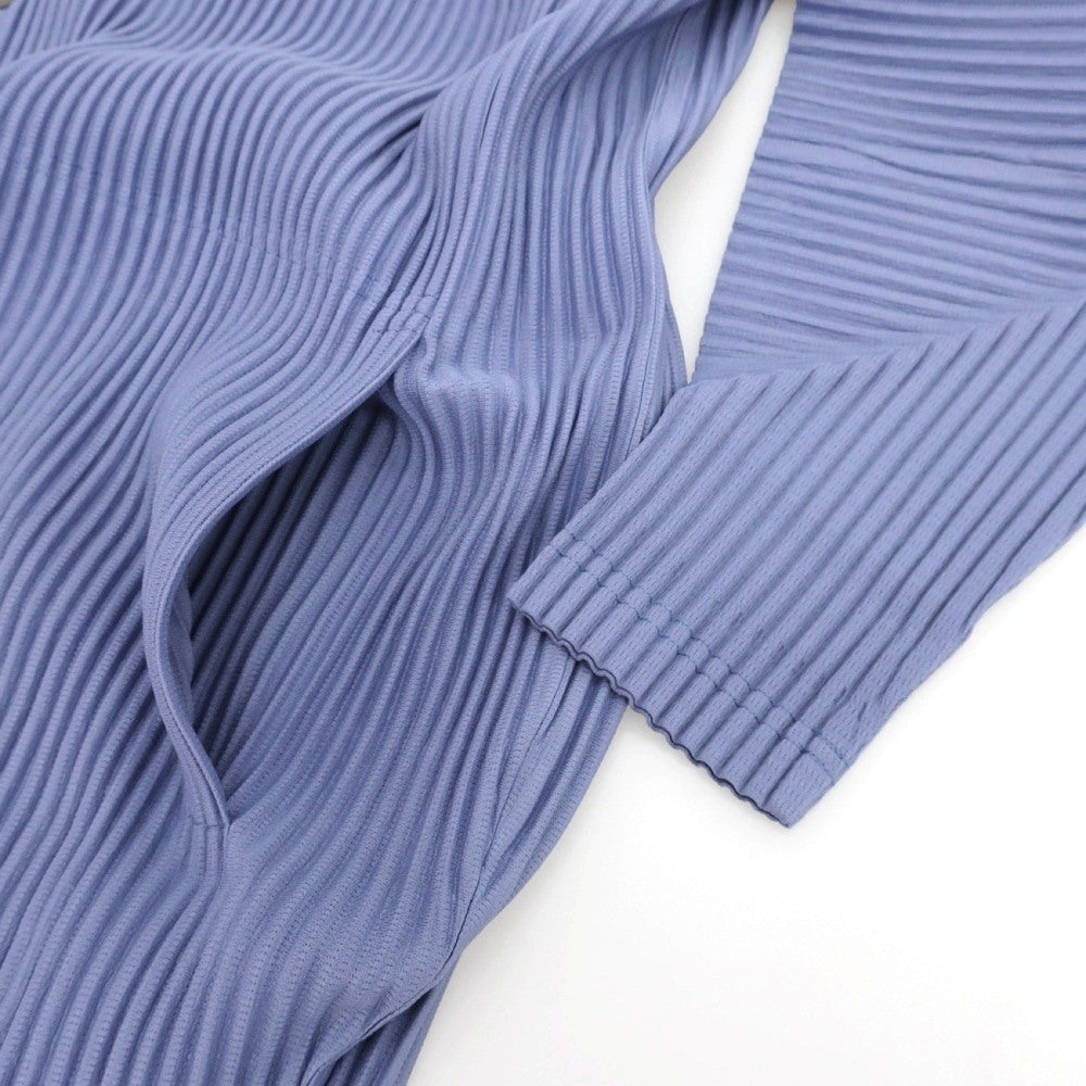 【中古】オム プリッセ イッセイミヤケ HOMME PLISSE ISSEY MIYAKE 2026年春夏 プリーツ フーデッドブルゾン スマルトブルー【サイズ表記なし（L位）】【 状態ランクB 】【 メンズ 】