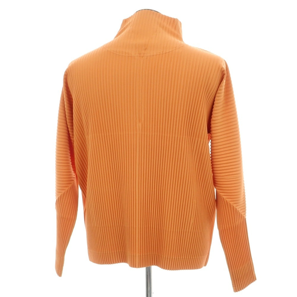 【中古】オム プリッセ イッセイミヤケ HOMME PLISSE ISSEY MIYAKE 2026年春夏 プリーツ加工 ハーフジップ プルオーバーカットソー オレンジ【サイズ表記なし（L位）】【 状態ランクA 】【 メンズ 】