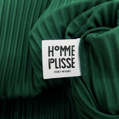 【中古】オム プリッセ イッセイミヤケ HOMME PLISSE ISSEY MIYAKE 2026年春夏 プリーツ オープンカラー 半袖シャツ グリーン【サイズ表記なし（L位）】【 状態ランクA 】【 メンズ 】