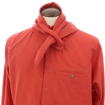【中古】オム プリッセ イッセイミヤケ HOMME PLISSE ISSEY MIYAKE 2026年春夏 スカーフ付き カジュアルシャツ レッド【サイズ表記なし（L位）】【 状態ランクB 】【 メンズ 】