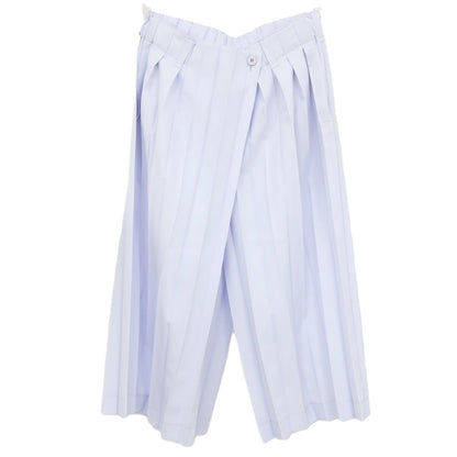 【中古】オム プリッセ イッセイミヤケ HOMME PLISSE ISSEY MIYAKE 2026年春夏 アコーディオンプリーツ加工 パンツ ホワイトパープル【サイズ表記なし（L位）】【 状態ランクA 】【 メンズ 】