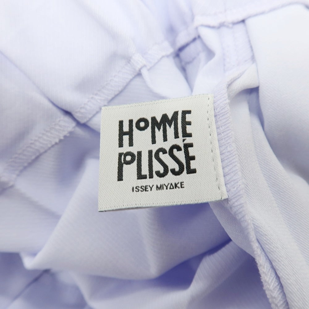 【中古】オム プリッセ イッセイミヤケ HOMME PLISSE ISSEY MIYAKE 2026年春夏 アコーディオンプリーツ加工 パンツ ホワイトパープル【サイズ表記なし（L位）】【 状態ランクA 】【 メンズ 】