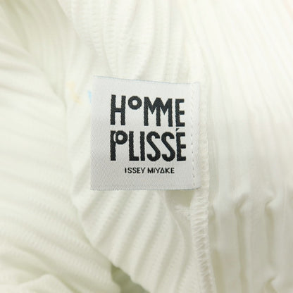 【中古】オム プリッセ イッセイミヤケ HOMME PLISSE ISSEY MIYAKE 2026年春夏 プリーツ イージーパンツ ホワイトxグリーン【サイズ表記なし（L位）】【 状態ランクA 】【 メンズ 】