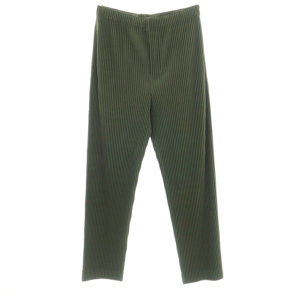 【中古】オム プリッセ イッセイミヤケ HOMME PLISSE ISSEY MIYAKE 2026年春夏 プリーツ ジャージー イージーパンツ モスグリーン【サイズ表記なし（L位）】【 状態ランクA 】【 メンズ 】