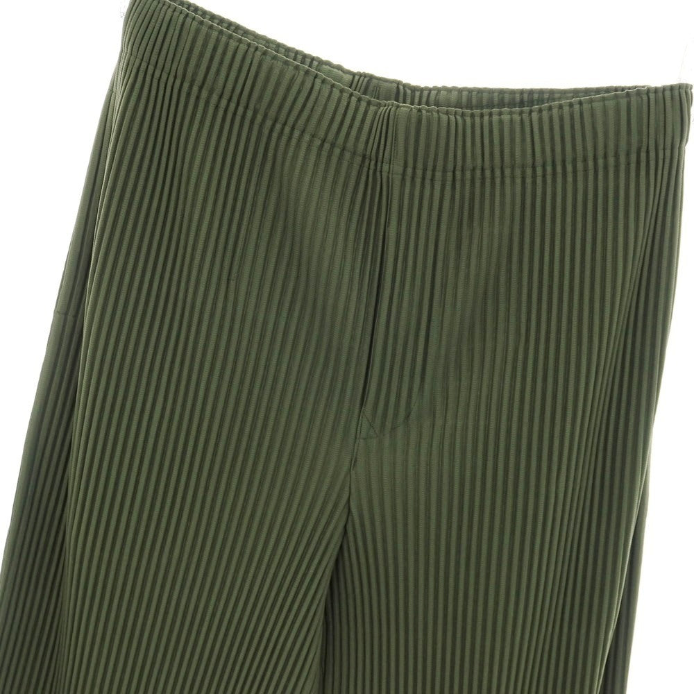 【中古】オム プリッセ イッセイミヤケ HOMME PLISSE ISSEY MIYAKE 2026年春夏 プリーツ ジャージー イージーパンツ モスグリーン【サイズ表記なし（L位）】【 状態ランクA 】【 メンズ 】