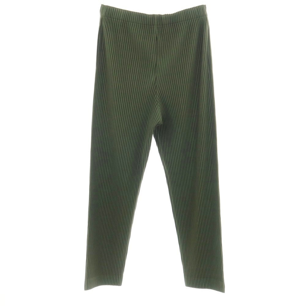 【中古】オム プリッセ イッセイミヤケ HOMME PLISSE ISSEY MIYAKE 2026年春夏 プリーツ ジャージー イージーパンツ モスグリーン【サイズ表記なし（L位）】【 状態ランクA 】【 メンズ 】