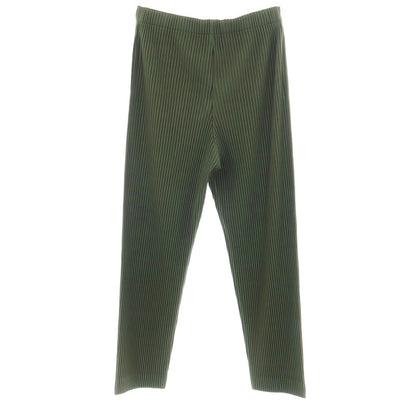 【中古】オム プリッセ イッセイミヤケ HOMME PLISSE ISSEY MIYAKE 2026年春夏 プリーツ ジャージー イージーパンツ モスグリーン【サイズ表記なし（L位）】【 状態ランクA 】【 メンズ 】