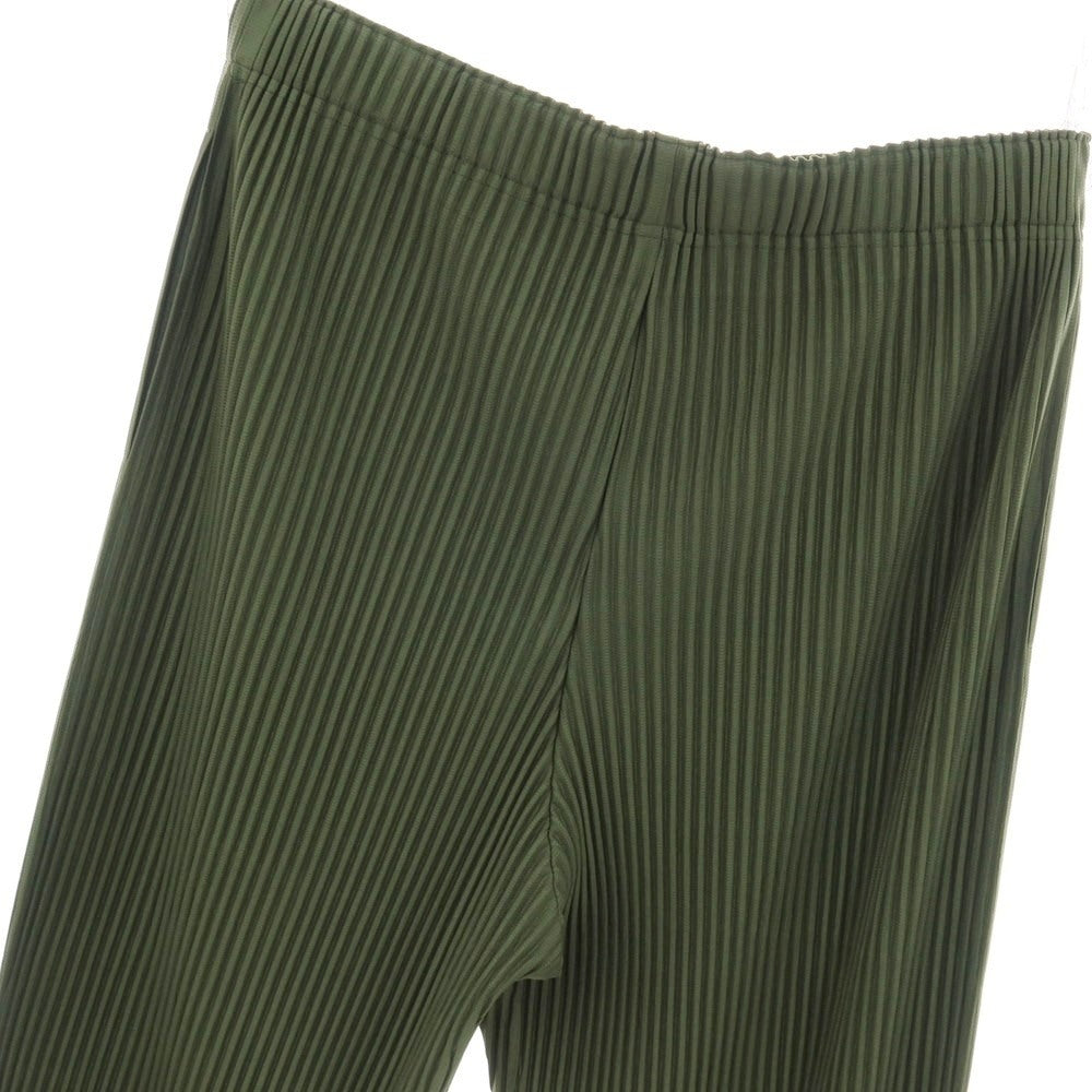 【中古】オム プリッセ イッセイミヤケ HOMME PLISSE ISSEY MIYAKE 2026年春夏 プリーツ ジャージー イージーパンツ モスグリーン【サイズ表記なし（L位）】【 状態ランクA 】【 メンズ 】