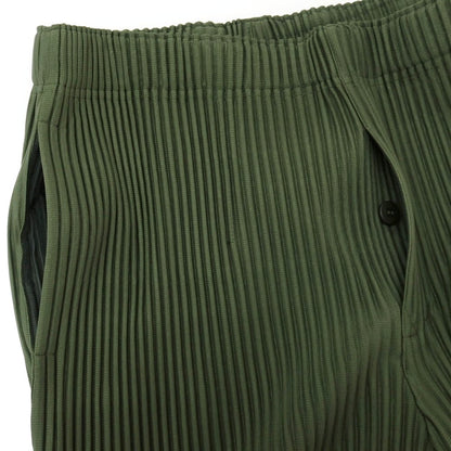 【中古】オム プリッセ イッセイミヤケ HOMME PLISSE ISSEY MIYAKE 2026年春夏 プリーツ ジャージー イージーパンツ モスグリーン【サイズ表記なし（L位）】【 状態ランクA 】【 メンズ 】