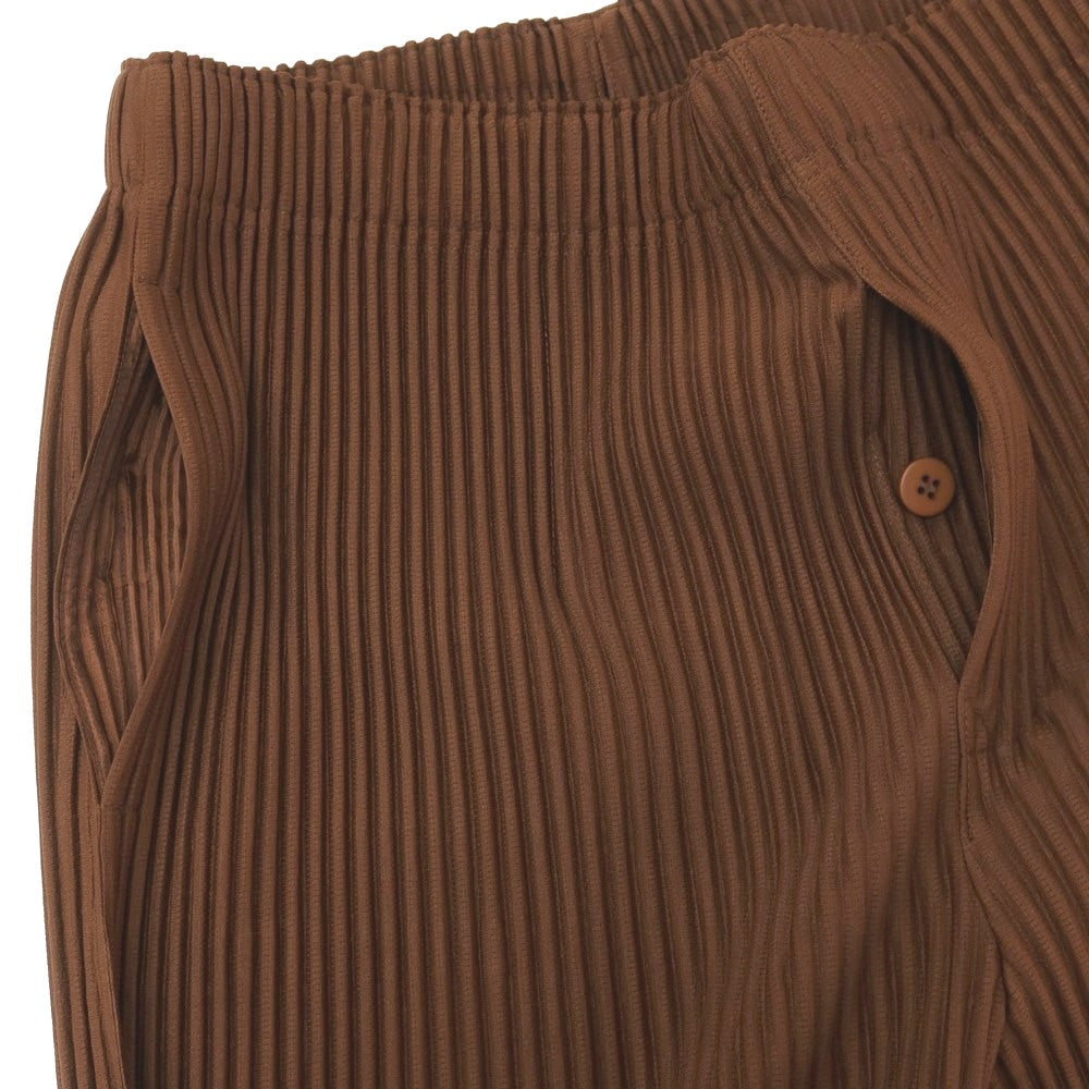 【中古】オム プリッセ イッセイミヤケ HOMME PLISSE ISSEY MIYAKE 2026年春夏 プリーツ ジャージー イージーパンツ ブラウン【サイズ表記なし（L位）】【 状態ランクA 】【 メンズ 】