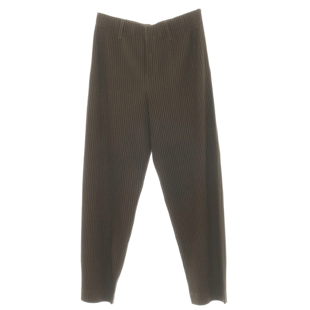 【中古】オム プリッセ イッセイミヤケ HOMME PLISSE ISSEY MIYAKE 2026年春夏 プリーツ イージーパンツ ダークオリーブ系【サイズ表記なし（L位）】【 状態ランクA 】【 メンズ 】