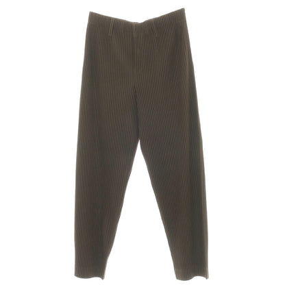 【中古】オム プリッセ イッセイミヤケ HOMME PLISSE ISSEY MIYAKE 2026年春夏 プリーツ イージーパンツ ダークオリーブ系【サイズ表記なし（L位）】【 状態ランクA 】【 メンズ 】